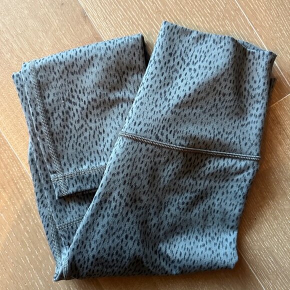 Lululemon Wunder Under Crop II Full-On Luon (Roll Down) – Dottie Dash Slate Blac - Picture 4 of 4